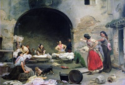 Washerwomen Disputing by Jose Jimenes Aranda